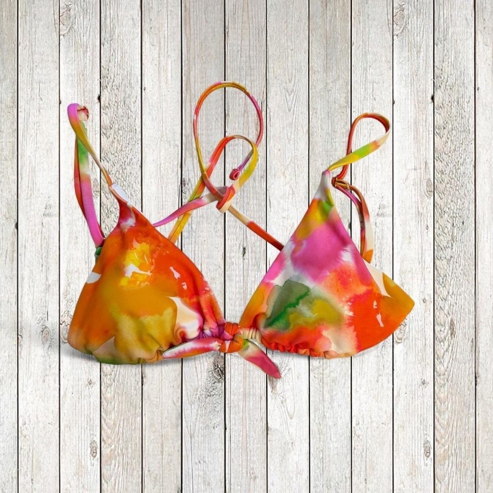 NWT Shade & Shore Watercolor Triangle Bikini Top XS‎ | Target Swim
